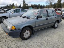 Salvage cars for sale from Copart Graham, WA: 1987 Honda Civic 1.5