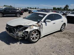 Salvage cars for sale from Copart Houston, TX: 2012 Nissan Maxima S
