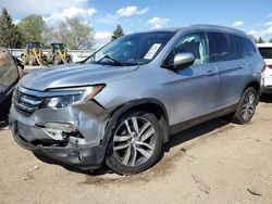 Salvage cars for sale at Elgin, IL auction: 2017 Honda Pilot Touring