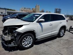 Salvage cars for sale at New Orleans, LA auction: 2015 Toyota Highlander LE