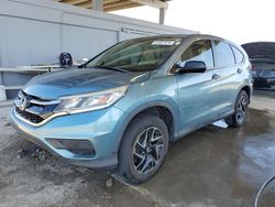 Salvage cars for sale at West Palm Beach, FL auction: 2016 Honda CR-V SE