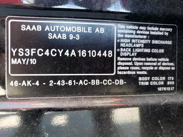 2010 Saab 9-3 Aero