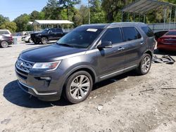 Salvage cars for sale at Savannah, GA auction: 2018 Ford Explorer Limited