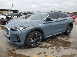 Salvage cars for sale from Copart Grand Prairie, TX: 2023 Infiniti QX55 Luxe