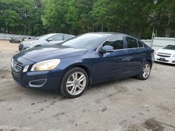 Salvage cars for sale at Austell, GA auction: 2012 Volvo S60 T5