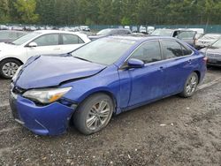 Salvage cars for sale at Graham, WA auction: 2016 Toyota Camry LE
