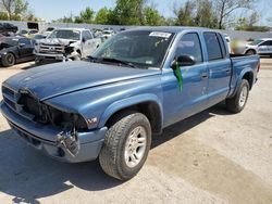 Salvage trucks for sale at Bridgeton, MO auction: 2003 Dodge Dakota Quad Sport