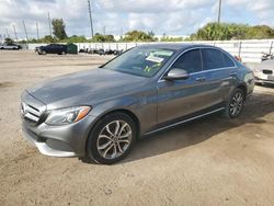 Salvage cars for sale at Miami, FL auction: 2017 Mercedes-Benz C 300 4matic