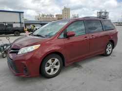 Salvage cars for sale at New Orleans, LA auction: 2019 Toyota Sienna LE