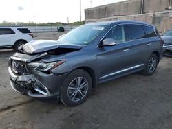 Salvage cars for sale from Copart Fredericksburg, VA: 2017 Infiniti QX60