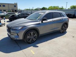 Salvage cars for sale at Wilmer, TX auction: 2022 Infiniti QX50 Luxe