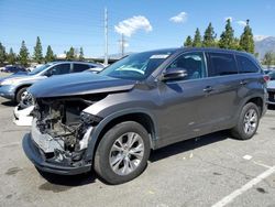 Salvage cars for sale at Rancho Cucamonga, CA auction: 2015 Toyota Highlander LE