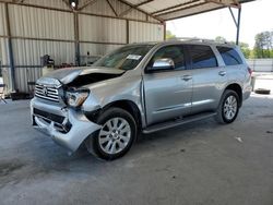Vehiculos salvage en venta de Copart Cartersville, GA: 2020 Toyota Sequoia Platinum