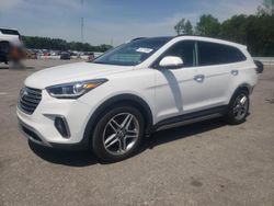 Salvage cars for sale at Dunn, NC auction: 2017 Hyundai Santa FE SE Ultimate