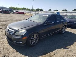 Salvage cars for sale at Sacramento, CA auction: 2012 Mercedes-Benz C 250