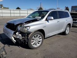 Toyota Highlander Hybrid Limited salvage cars for sale: 2010 Toyota Highlander Hybrid Limited