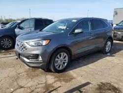 Salvage cars for sale at Woodhaven, MI auction: 2022 Ford Edge Titanium