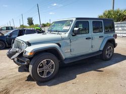 Salvage cars for sale at Miami, FL auction: 2023 Jeep Wrangler Sahara
