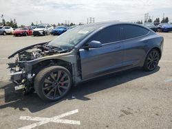 Salvage cars for sale at Rancho Cucamonga, CA auction: 2020 Tesla Model 3