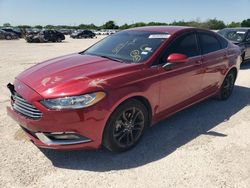 Salvage cars for sale at San Antonio, TX auction: 2018 Ford Fusion SE