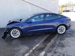 Tesla salvage cars for sale: 2022 Tesla Model 3