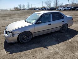 Salvage cars for sale from Copart Montreal Est, QC: 2001 Toyota Corolla CE