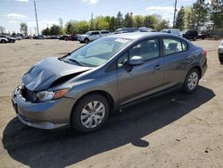 Salvage cars for sale from Copart Denver, CO: 2012 Honda Civic LX