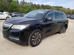 Salvage cars for sale at Seaford, DE auction: 2016 Acura MDX Technology