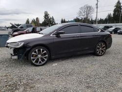 Salvage cars for sale from Copart Graham, WA: 2015 Chrysler 200 C