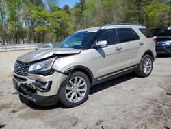 Salvage cars for sale from Copart Austell, GA: 2017 Ford Explorer Limited