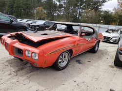 Salvage cars for sale from Copart Seaford, DE: 1970 Pontiac GTO