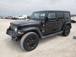 Salvage cars for sale at New Braunfels, TX auction: 2021 Jeep Wrangler Unlimited Sahara 4XE