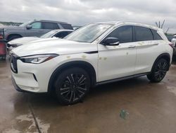 Salvage cars for sale at Grand Prairie, TX auction: 2022 Infiniti QX50 Luxe