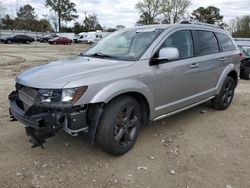 Salvage cars for sale at Hampton, VA auction: 2019 Dodge Journey Crossroad