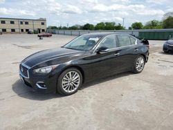 Salvage cars for sale from Copart Wilmer, TX: 2021 Infiniti Q50 Luxe