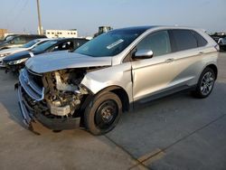 Salvage cars for sale at Grand Prairie, TX auction: 2016 Ford Edge Titanium