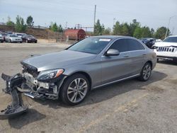 Salvage cars for sale at Gaston, SC auction: 2016 Mercedes-Benz C 300 4matic