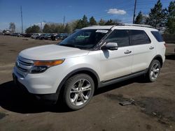 Salvage cars for sale at Denver, CO auction: 2014 Ford Explorer Limited