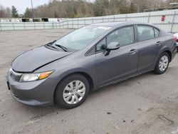 Salvage cars for sale at Assonet, MA auction: 2012 Honda Civic LX