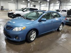 Salvage cars for sale from Copart Ham Lake, MN: 2013 Toyota Corolla Base