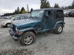 Salvage cars for sale from Copart Graham, WA: 1997 Jeep Wrangler / TJ SE