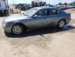 BMW salvage cars for sale: 2002 BMW 745 I