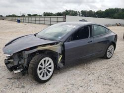 Salvage cars for sale at New Braunfels, TX auction: 2023 Tesla Model 3