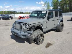 Jeep Wrangler salvage cars for sale: 2020 Jeep Wrangler Unlimited Sport