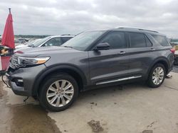 Salvage cars for sale at Grand Prairie, TX auction: 2022 Ford Explorer Limited