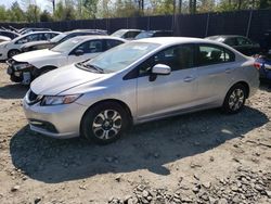 Salvage cars for sale from Copart Waldorf, MD: 2015 Honda Civic LX