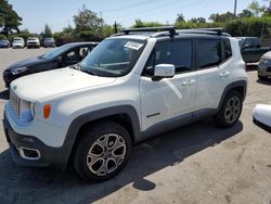 Salvage cars for sale from Copart San Martin, CA: 2015 Jeep Renegade Limited