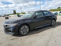 Salvage cars for sale from Copart Miami, FL: 2022 Honda Accord Hybrid EXL