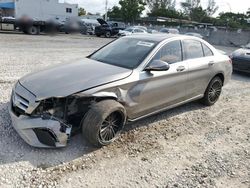 Salvage cars for sale at Opa Locka, FL auction: 2019 Mercedes-Benz C300
