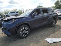 Toyota Highlander salvage cars for sale: 2021 Toyota Highlander Hybrid XLE